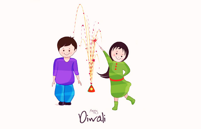 Cute kids images for diwali