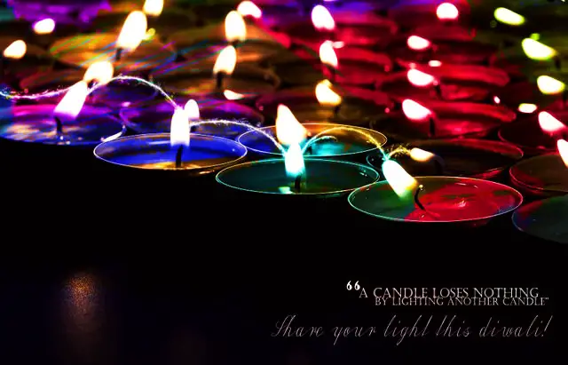 Diwali Lamps and Quotes