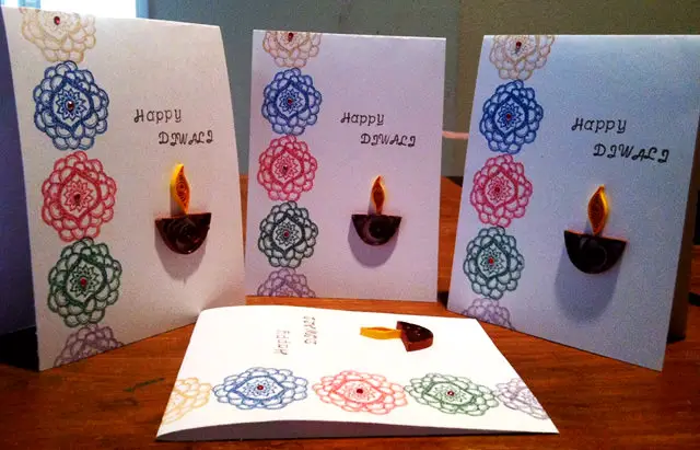 Hand Made Happy Diwali Greetings Cards