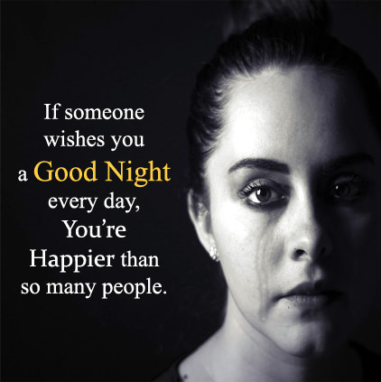 very sad deep feeling quote on good night