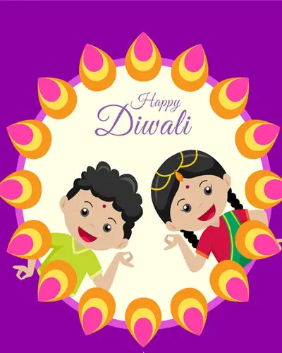 Cute Diwali Profile Pics for Kids
