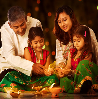 Diwali Family DP for Husband Wife