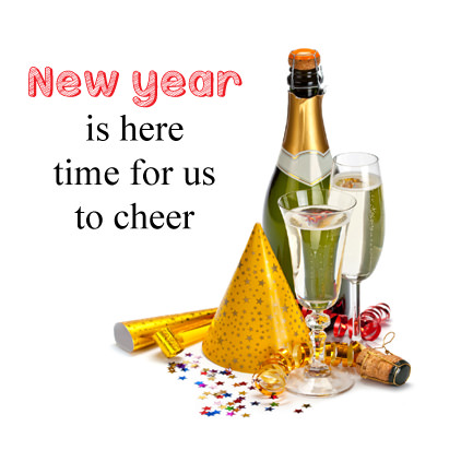Cheer New Year 2022 Wine Glasses