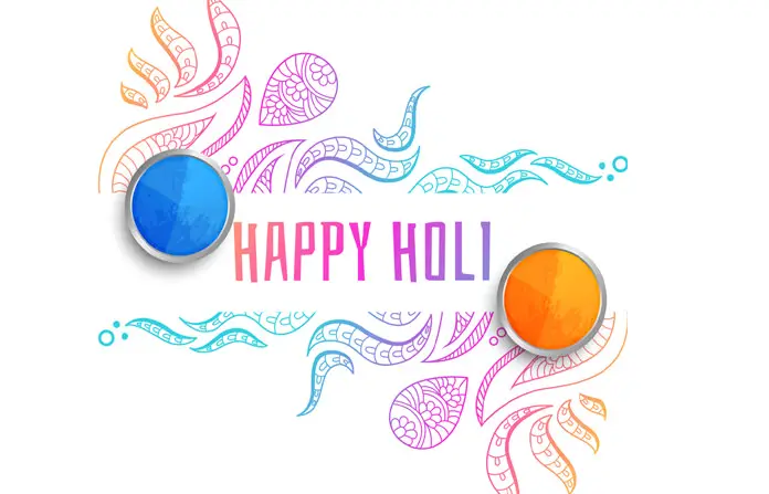 Happy Holi Simple Wallpaper