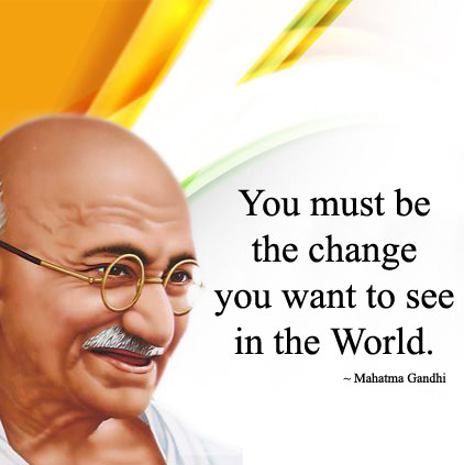 Independence Day Gandhi Ji DP with Quotes
