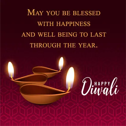 Diya Images with Diwali Wishes Quotes