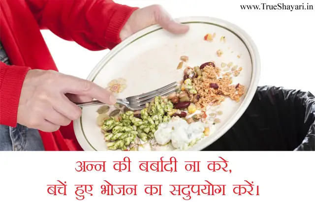 Don't Waste Food Slogans in Hindi