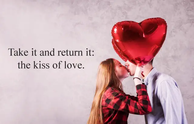 Love Kiss Image with Sayings