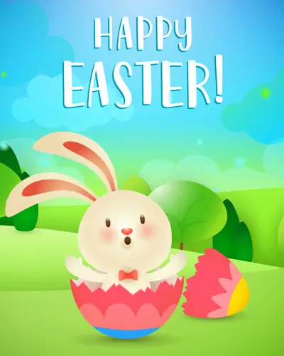 Cute Happy Easter for Kids