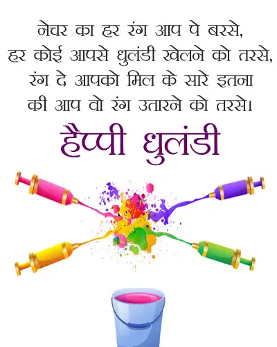 Happy Dhulandi Wishes in Hindi