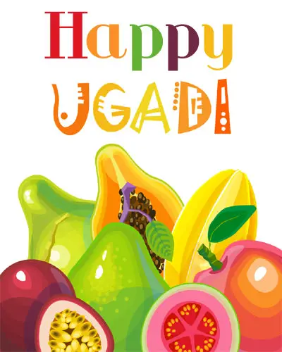 Ugadi Pics with Fruits