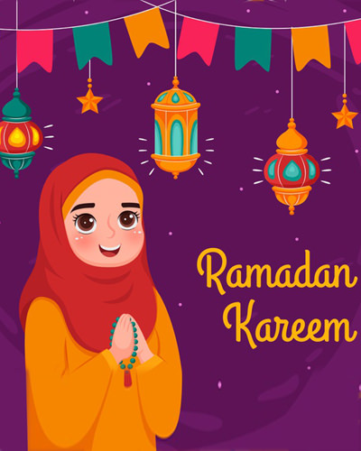 Ramadan Kareem Mubarak By Woman (Girl)