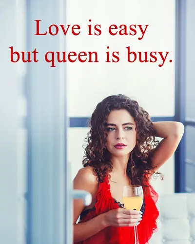 Love and Queen Attitude Status with Girl Pic