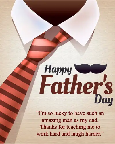 Thanks Dad Message for Fathers Day