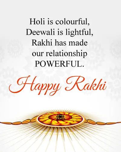 Happy Rakhi Message in English