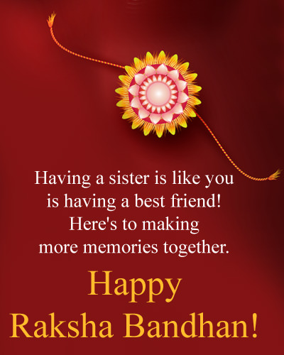 Happy Raksha Bandhan To My Sister