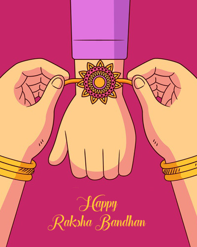 Rakhi on Brother Hands By Sister