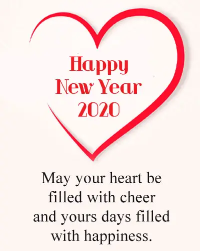 Happy New Year 2020 Love Heart DP