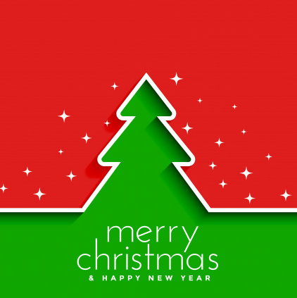 Beautiful Christmas Tree DP Green Red Color for Whatsapp