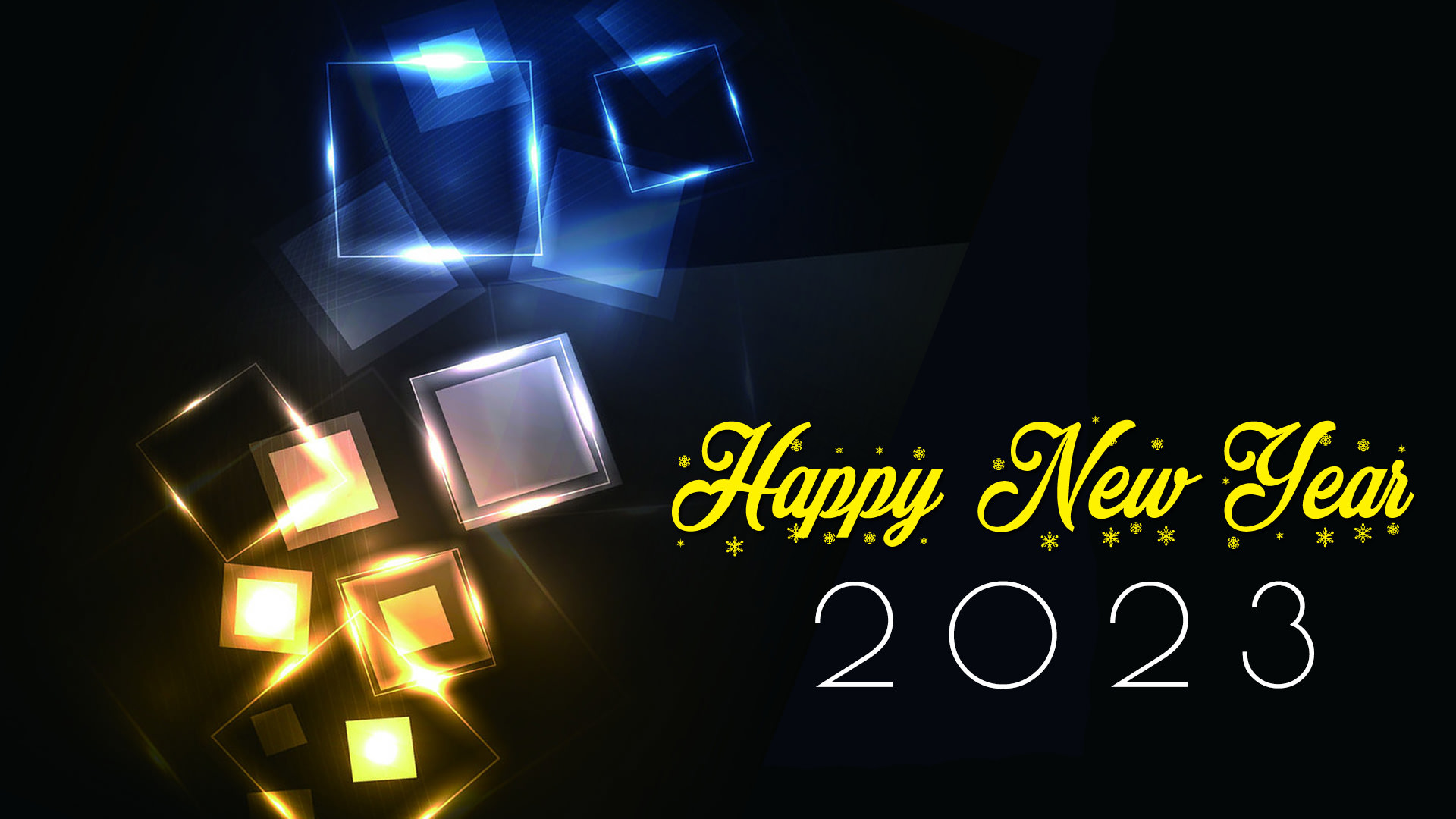 Lighting Cubes 2023 Happy New Year Wallpapers