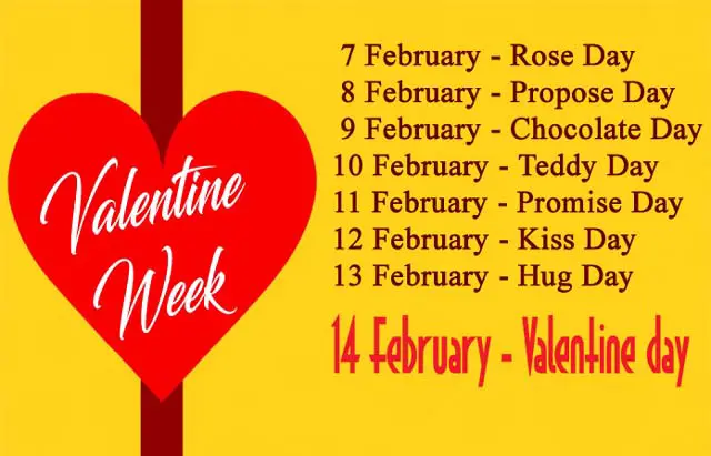 Valentine Week Days 2020 With Dates List From 7th Feb To 14th Feb