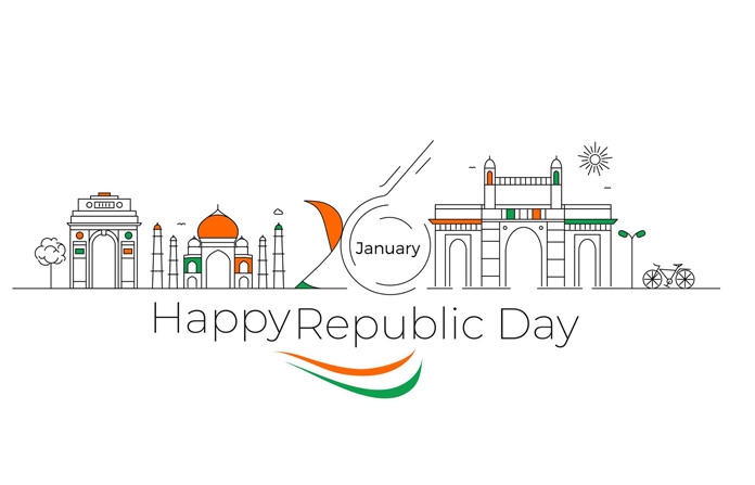 26 Jan Republic Day Pic with Tajmahal India Gate